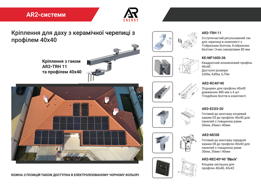 Концевой зажим для крепления 35мм панелей для профиля с алюминия AR2-EC03-35-NEW фото